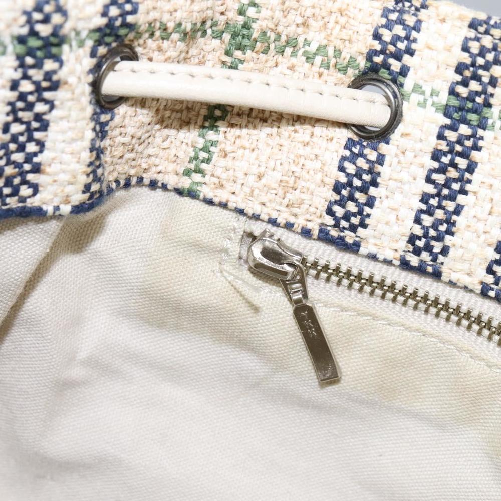 BURBERRY Nova Check Blue Label Hand Bag Canvas Beige Navy Auth BD035 - Picture 11 of 16